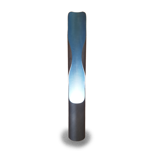 blue : lampe en métal réalisée à la main